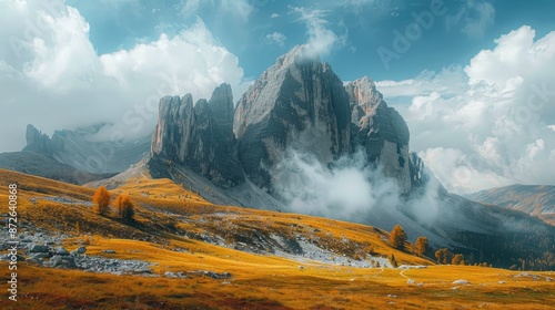 Towering mountains standing in majestic splendor