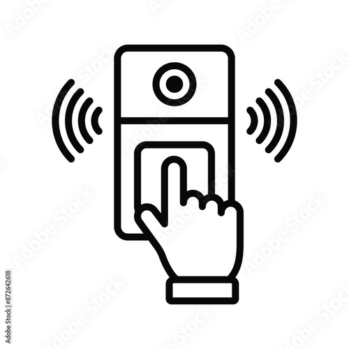 doorbell icon vector design template simple and clean