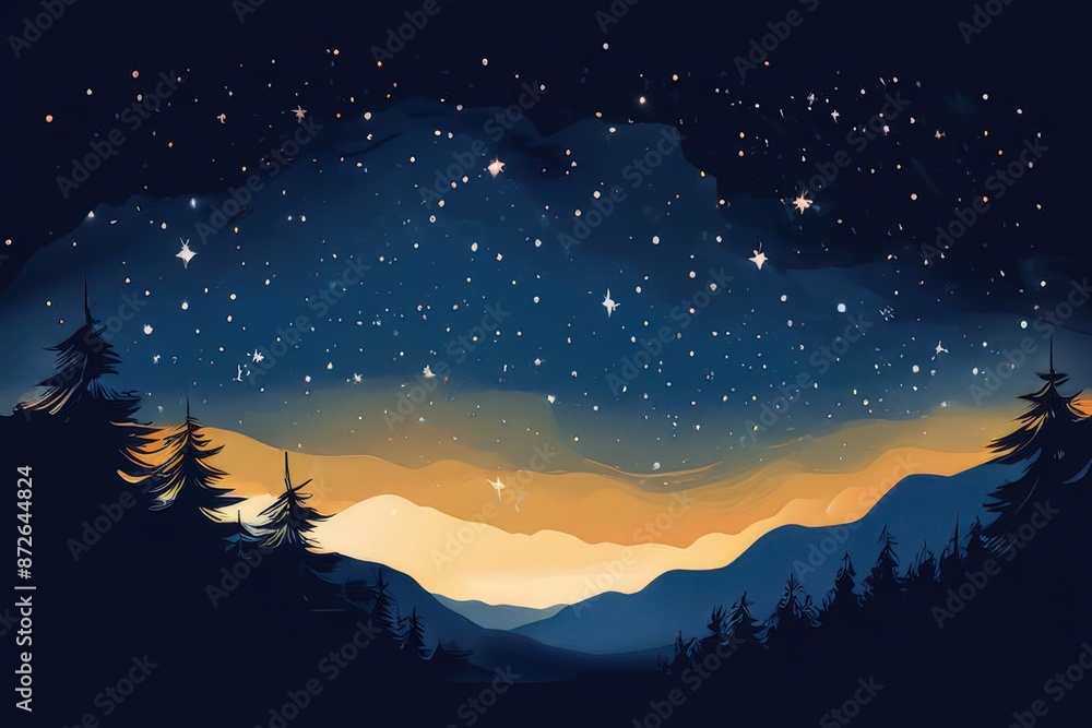 Fototapeta premium an ai generated image, The night sky with the Milky Way clearly visible,