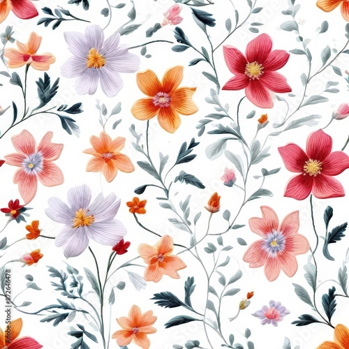 Wallpaper Mural an ai generated image, Floral daisy pattern for nail art design Torontodigital.ca