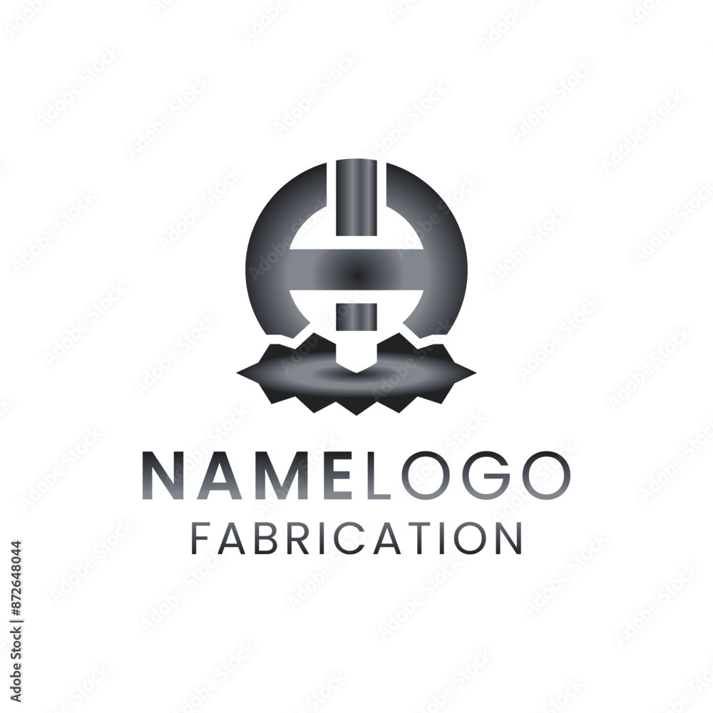 Obraz premium Simple and modern Letter H or HI Welding logo vector. Suitable for fabrication, welding, construction industries, and so on.
