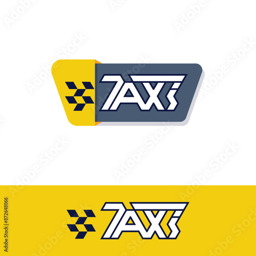 TAXI letter logo vector design is simple and modern. Suitable for transportation, travel, rental businesses and so on.