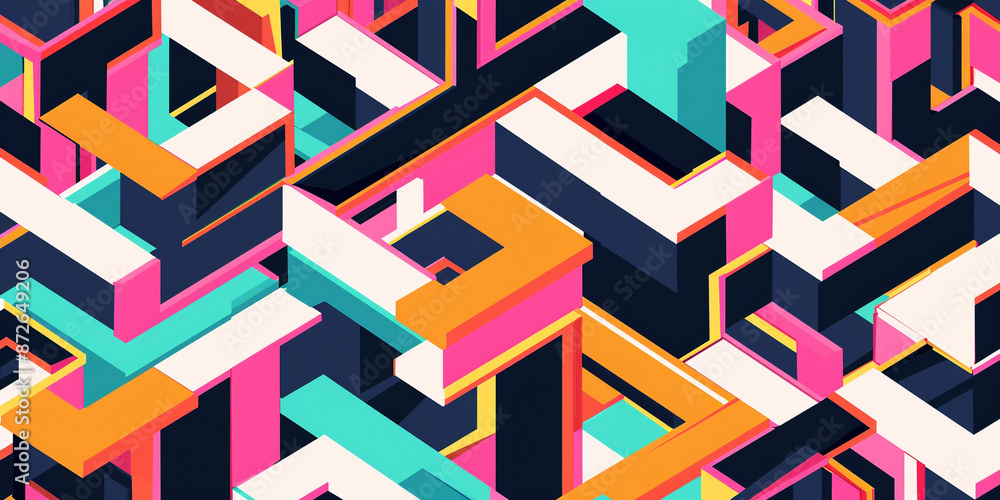 A seamless pattern with a digital maze,an abstract representation of technology. A seamless pattern with a digital maze,an abstract representation of technology.