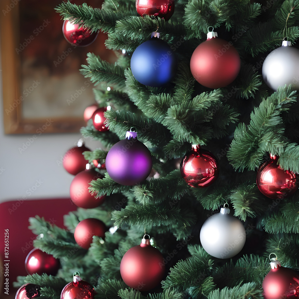 christmas tree with baubles christmas tree with baubles