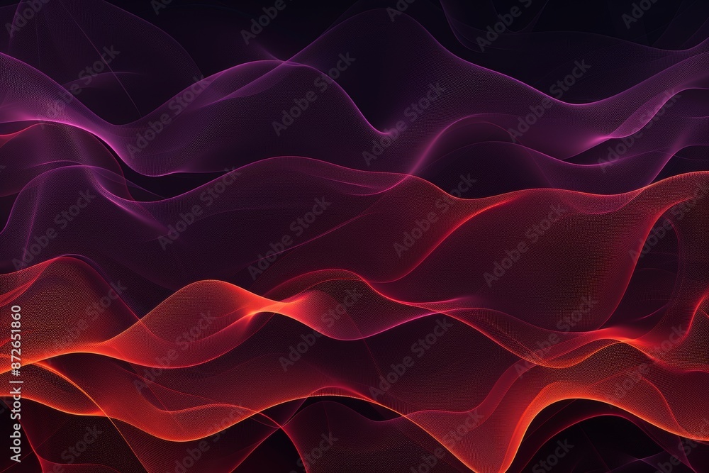 Obraz premium Abstract neon waves symbolizing energy movement and modernity with vibrant glowing colors and a dynamic flowing texture.