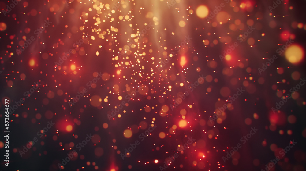 Sparkling red particle background. Sparkling particle Bokeh. 2025 New Year's Eve Party Christmas Particle Background. Festival, music, show, party, Award, fashion background. Sparkling red particle background. Sparkling particle Bokeh. 2025 New Year's Eve Party Christmas Particle Background. Festival, music, show, party, Award, fashion background.