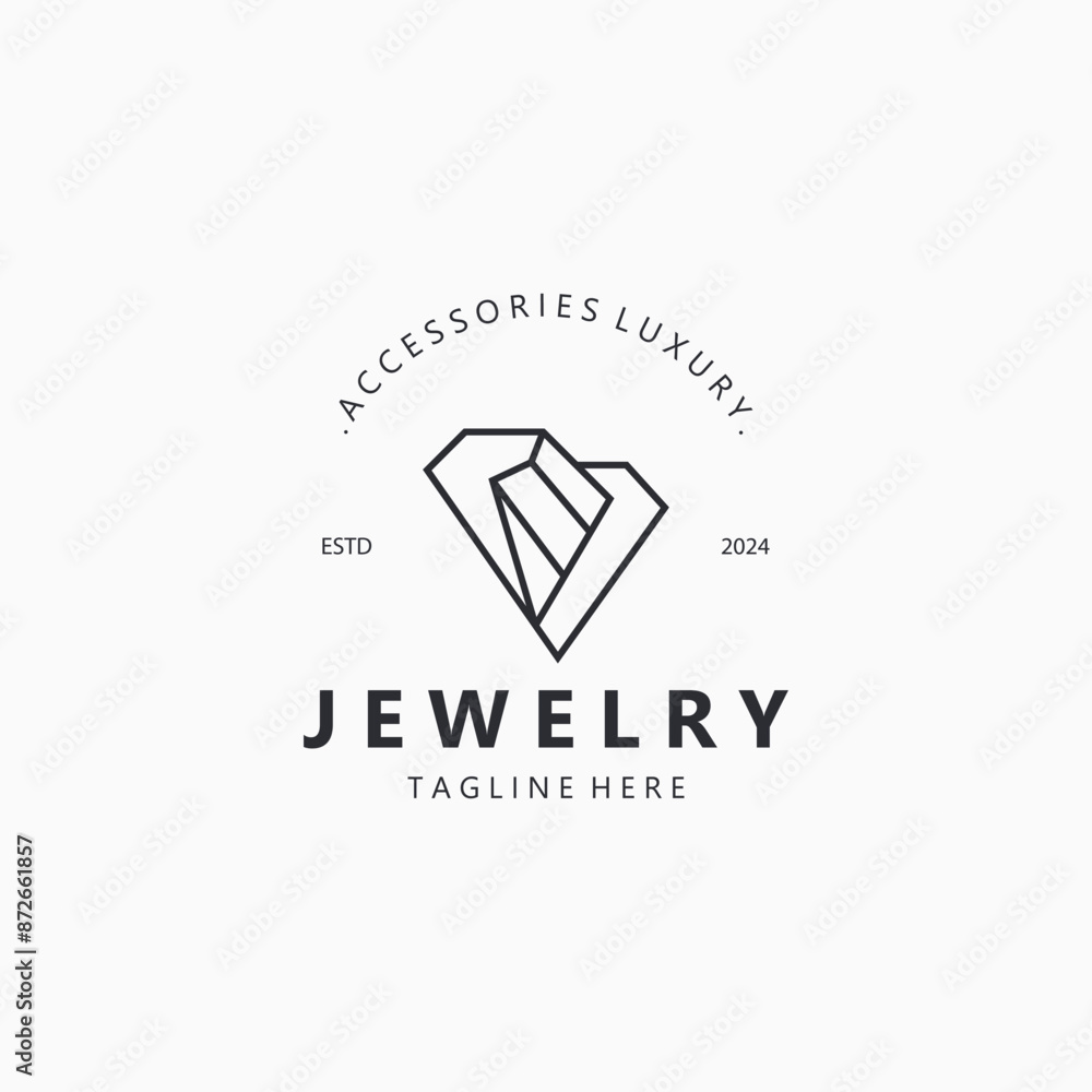 Jewelry Logo Template Design, diamond shop, accessories fashion Design elegant Jewelry Logo Template Design, diamond shop, accessories fashion Design elegant