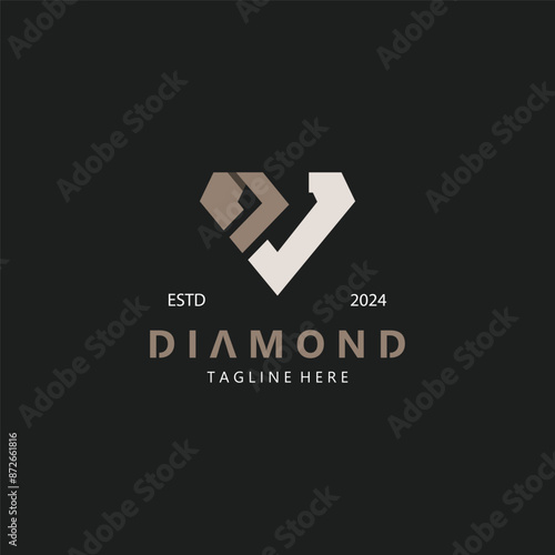 Jewelry Logo Template Design, diamond shop, accessories fashion Design elegant