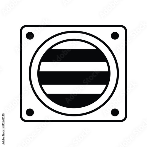 ventilation icon with white background vector stock illustration