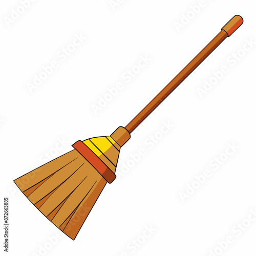broom clipart cartoon Illustration drawing