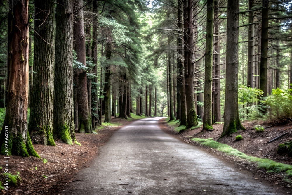 Peaceful forest trail lined with tall trees and lush greenery, offering a serene walk through nature's beauty on a dirt path. Peaceful forest trail lined with tall trees and lush greenery, offering a serene walk through nature's beauty on a dirt path.