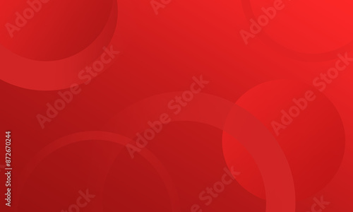 Abstract red background with circles. Dynamic shapes composition. 