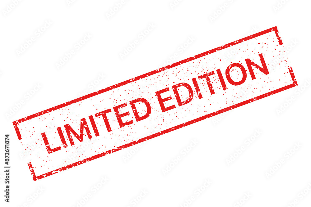 Limited edition red stamp on white background Limited edition red stamp on white background