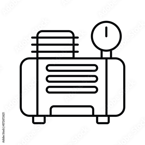 compressor icon with white background vector stock illustration