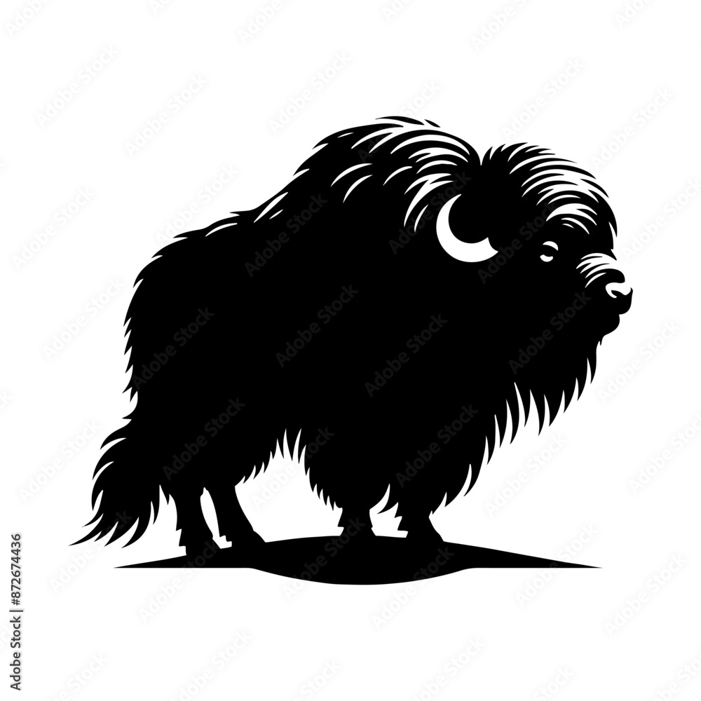 Obraz premium Bactrian Vector Silhouette - Bactrian Illustration - Humped Camel Vector.