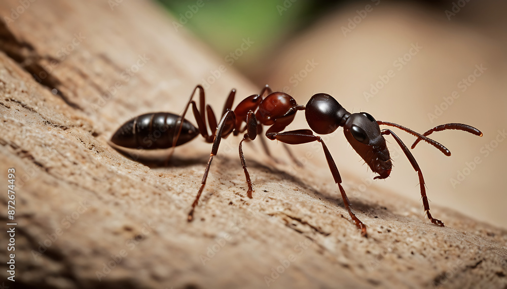A portrait of an ant insect demonstrating strength and resilience, overcoming challenges or adversities. Highlight their determination and provide copy space A portrait of an ant insect demonstrating strength and resilience, overcoming challenges or adversities. Highlight their determination and provide copy space
