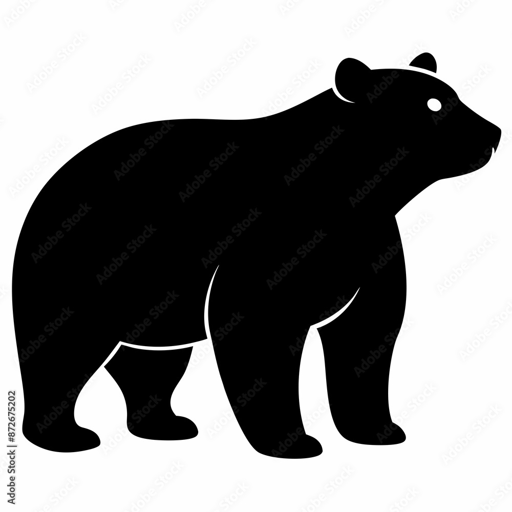 Bear silhouette vector illustration Bear silhouette vector illustration