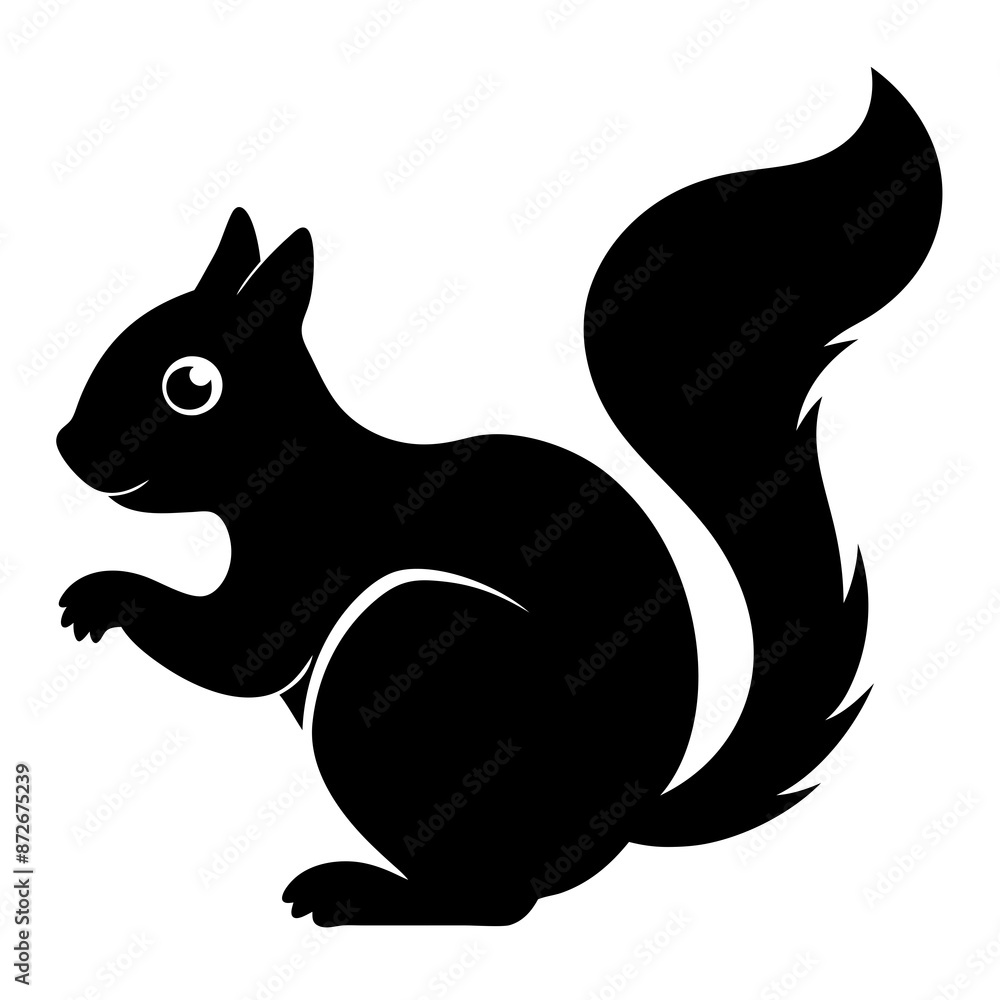 squirrel silhouette vector illustration squirrel silhouette vector illustration