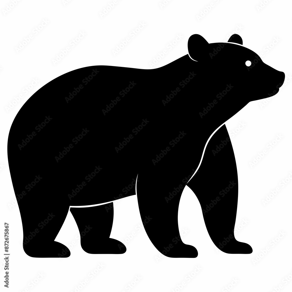 Obraz premium Bear silhouette vector illustration