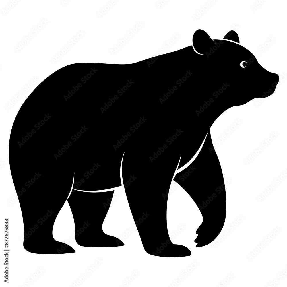 Fototapeta premium Bear silhouette vector illustration