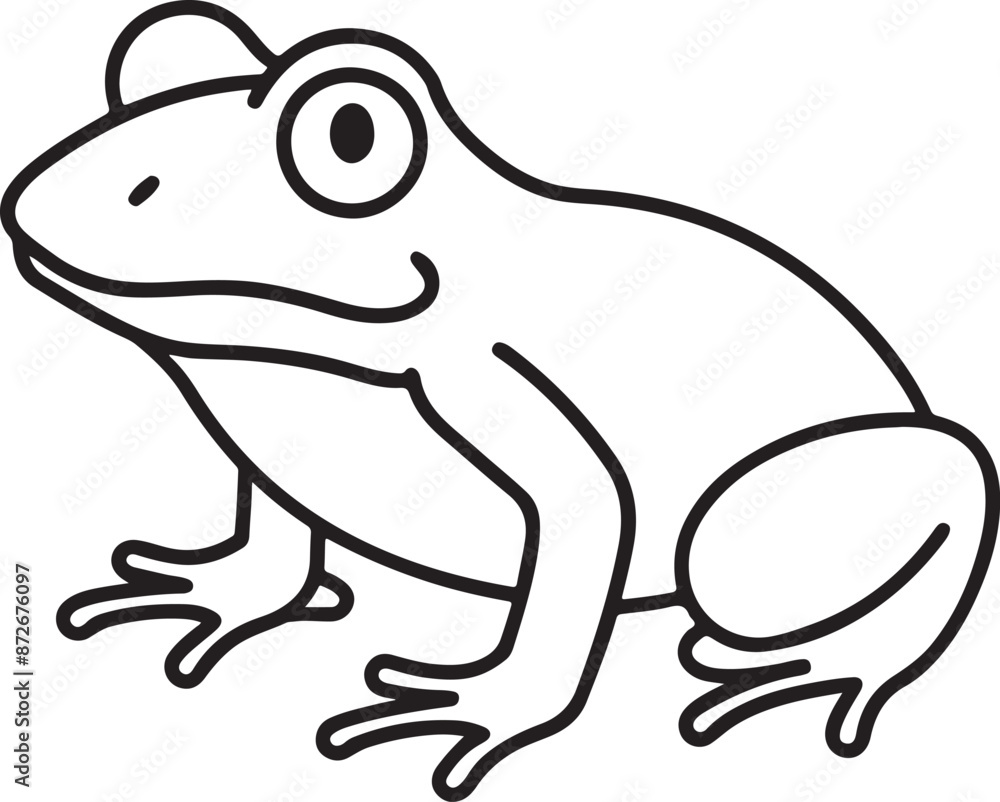 Naklejka premium Frog Icon Silhouette Vector Graphics Illustration Design