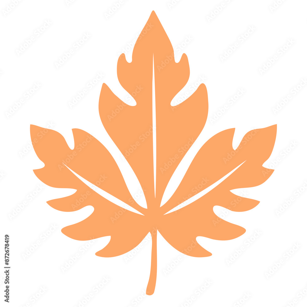 Obraz premium An orange maple leaf
