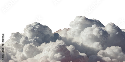 Vector soft clean fluffy clouds shapes cutout clean cumulus cloudscape cut out specials fog on transparent background.