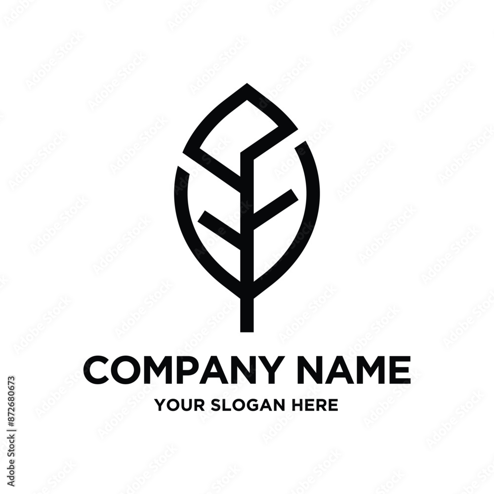 Letter F Tree Logo Design Letter F Tree Logo Design