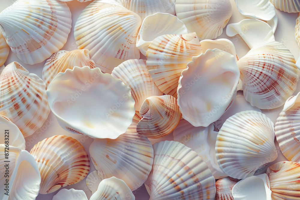 close up of beautiful white shells close up of beautiful white shells