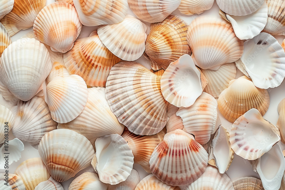 close up of beautiful white shells close up of beautiful white shells