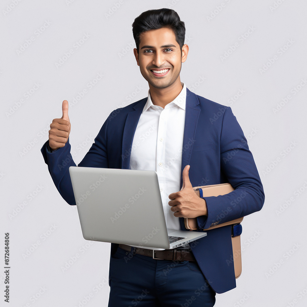 young indian businessman working on laptop young indian businessman working on laptop