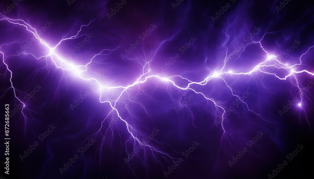 Electrifying Purple Lightning Bolt Illuminating a Dark Night Sky with Vivid Energy Electrifying Purple Lightning Bolt Illuminating a Dark Night Sky with Vivid Energy