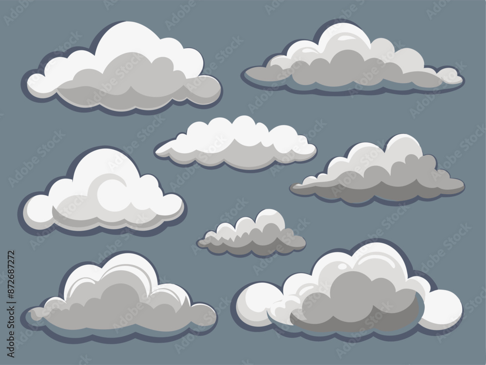 In the sky, there are a variety of clouds, each unique in form and appearance In the sky, there are a variety of clouds, each unique in form and appearance