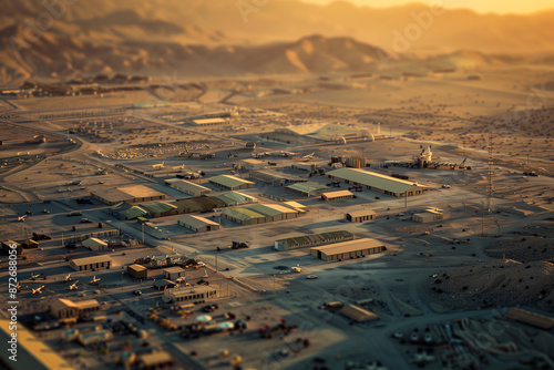 Military base aerial view