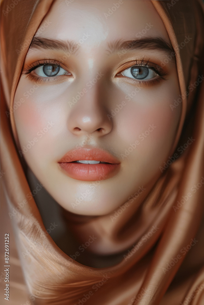 close up of young muslim woman wearing hijab close up of young muslim woman wearing hijab