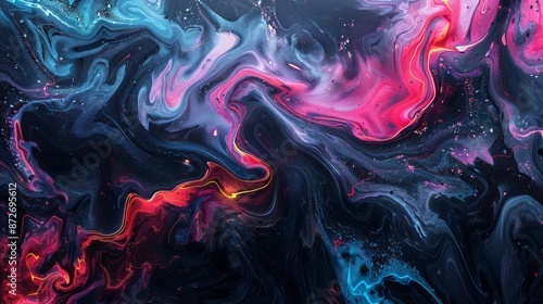 Abstract Swirling Paint Background