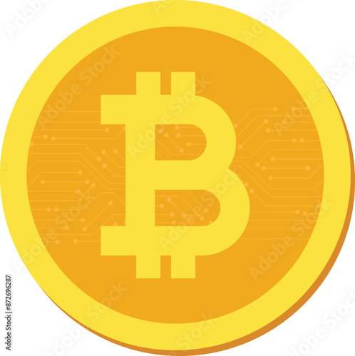Golden Bitcoin Logo