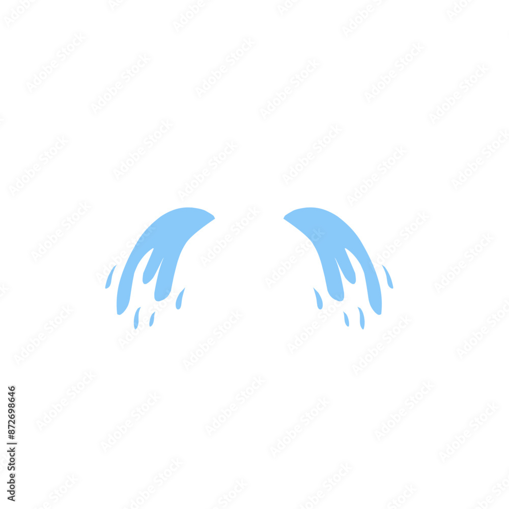 Obraz premium illustration of cartoon tears dripping