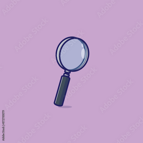 Magnifying glass cartoon vector illustration National Day of Justice concept icon isolated