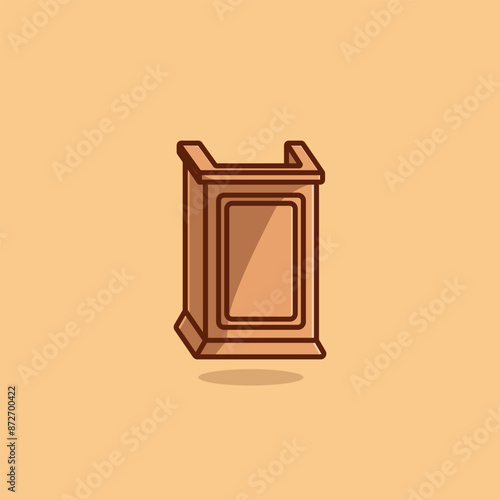 lawyer or witness table cartoon vector illustration National Day of Justice concept icon isolated