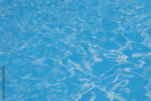 The light blue surface of the tranquil pool with its gentle ripples forms an abstract pattern