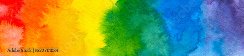 Abstract rainbow watercolor hand drawn. vibrant colors. gradients, fluids, splashes and stains. creative design