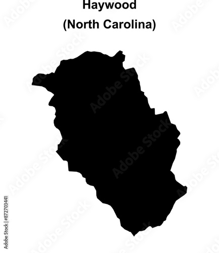Haywood County (North Carolina) blank outline map