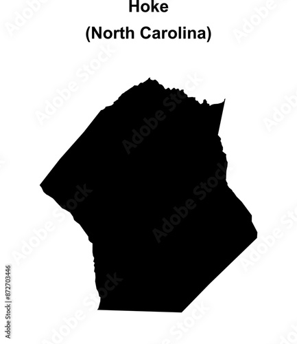 Hoke County (North Carolina) blank outline map