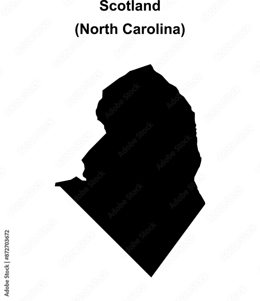 Scotland County (North Carolina) blank outline map Scotland County (North Carolina) blank outline map