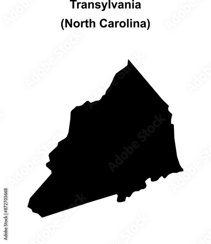 Transylvania County (North Carolina) blank outline map