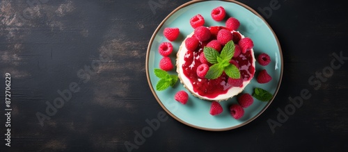 Top-down view of raspberry ...