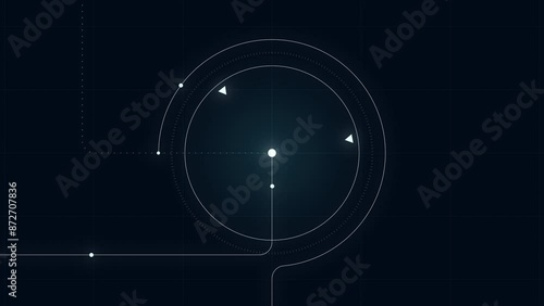 Wallpaper Mural Abstract Circle and line HUD technological futuristic elements.particle data background future design. Torontodigital.ca