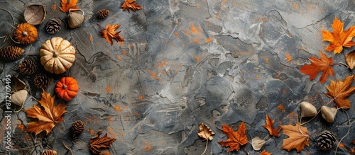 Autumn-themed decor with le...