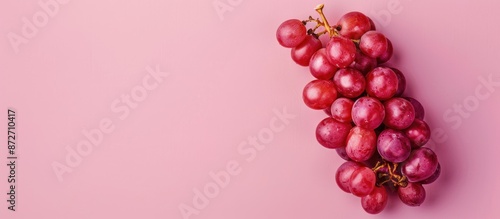 fresh red grape Isolated on...